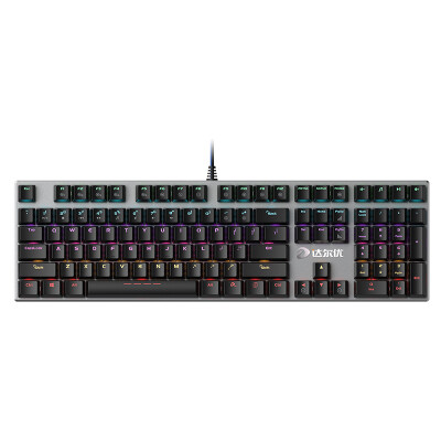 

108 daluu dareu mixed color 108 key mechanical alloy mixed version of the game backlight mechanical keyboard dark silver black shaft Jedi survival of eating chicken sharp