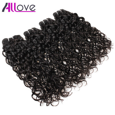 

Allove 8A Peruvian Water Wave Hair Bundles 100% Unprocessed Human Hair Extensions 3 Bundles Can Be Bleached 12-24inch