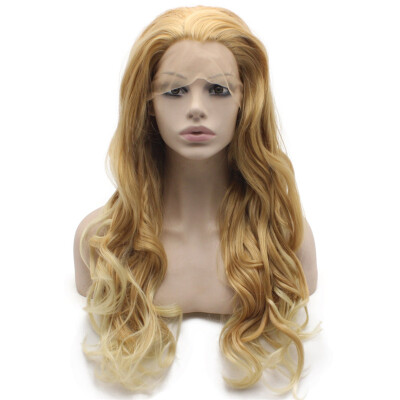 

Iwona Synthetic Hair Lace Front Long Wavy Two Tone Blonde Wig