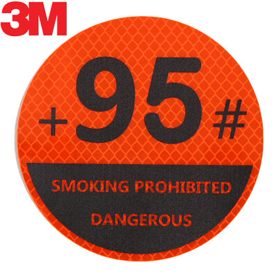 

3M отражающие наклейки 95 крышка топливного бака предупреждение безопасности автомобильные наклейки автомобильные наклейки диаметр 10,5 см флуоресцентные желтые