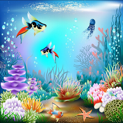 

Free Shipping ocean 3D floor stickers thickened waterproof decoration living room bedroom flooring wallpaper mural 250cmx200cm