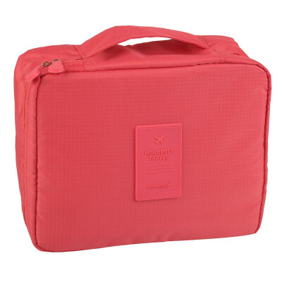 

Jingdong supermarket] green reed travel wash bag package cosmetic bag large pink