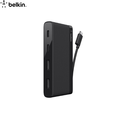 

Belkin BELKIN Portable USB-C 30 Four-port Hub 2 USB-C 2 USB-A F4U090btBLK