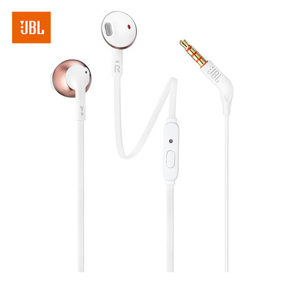 

JBL T205 Half Ear Earphones with Wheat Phone Earphones Music Headphones Rose Gold