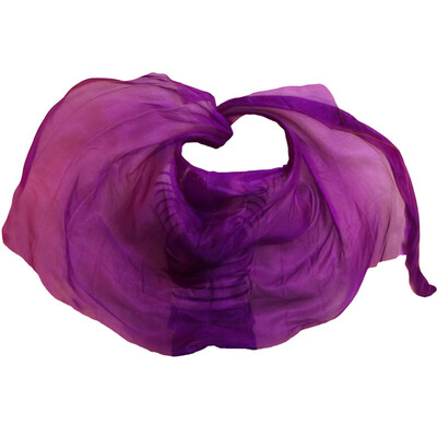 

Silk Belly Dance Veil Shawl Scarf Pure Purple Color Belly Dance Practice Performance Silk Veils 250/270*114 cm