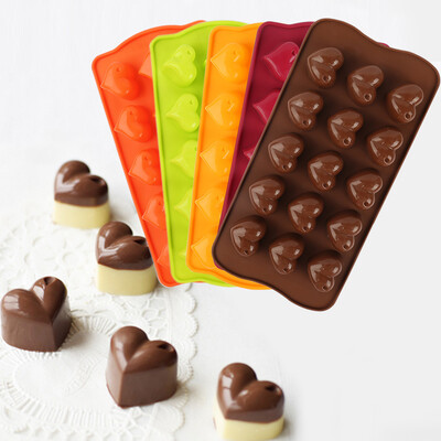 

Heart Shaped Silicone Molds Creates Heart-Shaped Chocolate, Jell-O, Candy or Ice Cubes