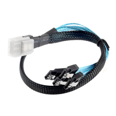 

Mini SAS 4i SFF-8087 36P 36-Pin Male to 4 SATA 7-Pin Splitter Adapter Cable 0.5M