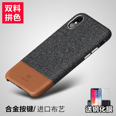 

ESCASE Apple X Mobile Shell iPhone X / 10 Корпуса для мобильных телефонов 5.8 Дюймовая смесь Плюшевые камвольные ткани Универсальная защитная оболочка с защитой от ударов Алюминиевый сплав Потепление Сердце Черный