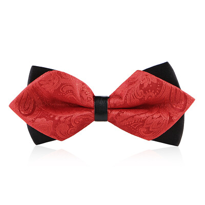 

DUSENNA Mens Dresses England Bow Gift Box Tie Bow Chinese Red Pattern