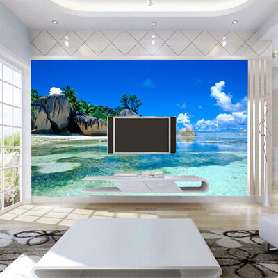 

Пользовательские обои 3D Mural Нетканые спальни Livig Room Телевизор Диван Фон Обои Wall Ocean Sea Beach 3D Photo Wallpaper Home Decor