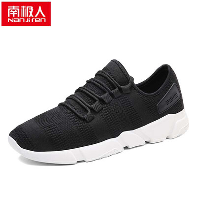 

Nanjiren casual shoes men shoes Korean breathable lightweight sports running shoes 17043NJ803 black 43