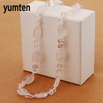 

Yumten White Crystal Power Necklace Women Jewelry Natural Stone Gift Accessories Rhinestone Choker Pearl Necklace One Direction