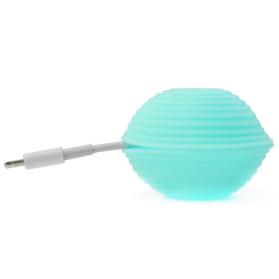 

Heat HotFire shell headset storage winder iphone mobile phone data line processor silicone wire handle card Macaron blue
