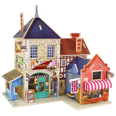 

If the state of children building blocks toys three-dimensional wooden jigsaw puzzle model hand-stitched into the building block British musical instrument store cabin F132