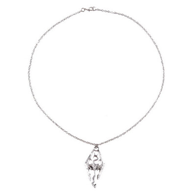 

Cool Men's Silver Stainless Steel Vintage Dinosaur Pendant For Necklace