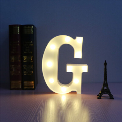 

WH 26 Буквы Белый светодиодный ночник Marquee Sign Alphabet Lamp на день рождения Свадебная вечеринка Спальня Стена Висячие украше