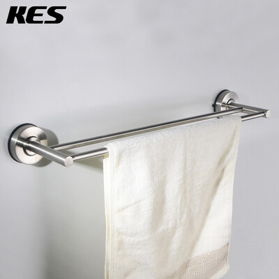 

KES A6201B Bathroom Lavatory Double Towel Bar 24-Inch Strong Suction Cup, Brushed Stainless Steel