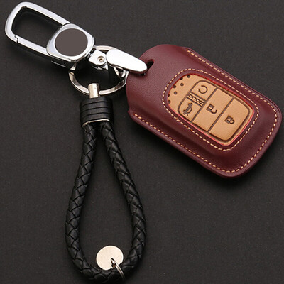 

Huashi Honda key case Honda leather key set key ring protection cover modified special B-coffee brown