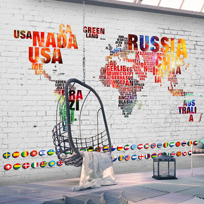 

3D photo wallpaper living room TV wall background world map wallpaper mural retro nostalgic personality restaurant wallpaper