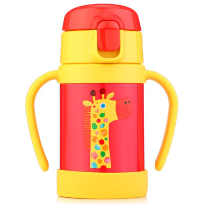 

Tiger Tiger Baby Изоляция Кубок Детский пить Кубок Кубок Кубок Нержавеющая сталь Детский кубок с ручкой Утечка Кубок MCK-A28C-Y Жираф 280ml