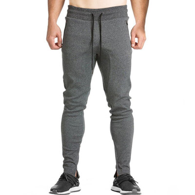 

MECH-ENG Mens Active Joggers Pants Fitness Bodybuilding Gym Workout Running Trousers with Zip Pockets in 5 Colors