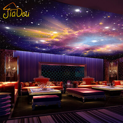 

Custom Murals 3D Star Nebula Night Sky Wall Painting Потолочные обои для оспы