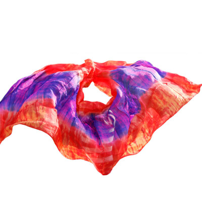 

2017 New Pure Silk Belly Dance Veil Belly Dance Scarf Silk Veils Practice Stage Performance 250 / 270*114 cm Mixed Colors E