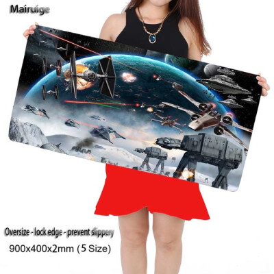 

Mairuige 900400cm Laptop Gaming Mouse Pad Locking Edge Star War Mousepad Mat for LOL Dota2 CS Mouse Mice Pad for Game Player