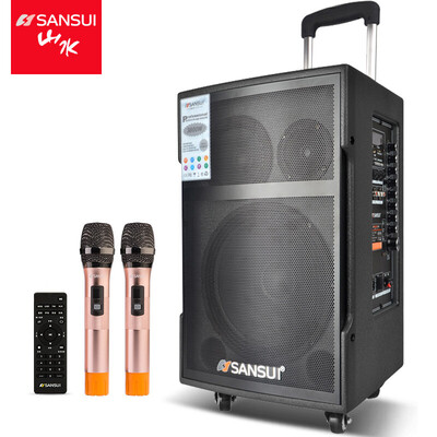 

Пейзаж (SANSUI) SG3-15 Квадратный танец Аудио Bluetooth-динамик Наружный портативный динамик Высокомощный беспроводной микрофонный громкоговоритель