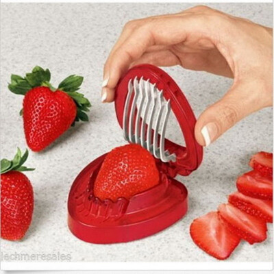 

Safe Strawberry Fruit Slicer Sandwitches Splits Kitchen Tool Decor Convenient