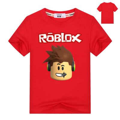

2018 Летние мальчики с короткими рукавами Футболка для девочек Roblox 100% Хлопчатобумажный костюм Infantis Menino Roupas Kids Car