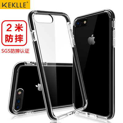 

KEKLLE Apple 78 Phone Cases Mobile Phone Case iPhone7 8 Case Double Drop-Thicken Padded Transparent 47 &quotClear Black