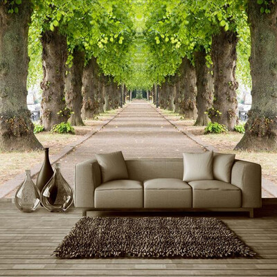 

Custom 3D Mural Forest Road Гостиная Диван Спальня Телевизор Фон Нетканые обои для рабочего стола Фрески Декор Wall Art