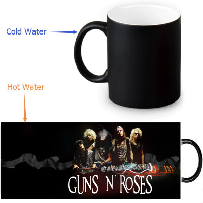 

Guns and Rose 350ml/12oz Heat Reveal Mug Color Change Coffee Cup Sensitive Morphing Mugs Magic Mug Milk Tea Cups