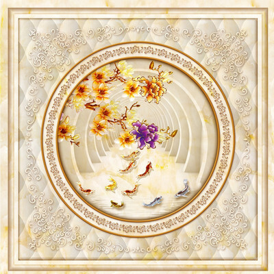 

Free shipping photo Magnolia stone pattern parquet 3D floor bathroom floor custom living room wallpaper mural flooring 250cmx200cm