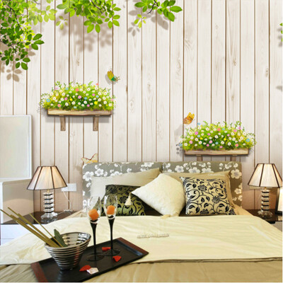 

Custom 3D Photo Wallpaper Modern Wood Board Green Grass Mural Balcony Living Room Sofa Backdrop Wall Home Decor Papel De Parede