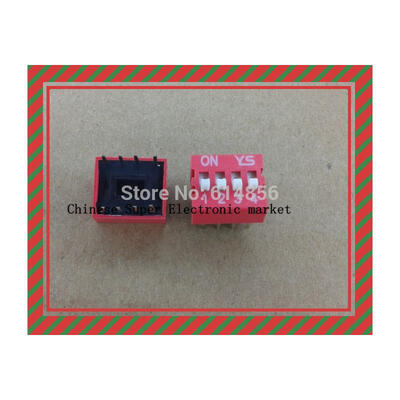 

100pcs 4P 4 Position DIP Switch 254mm Pitch 2 Row 8 Pin DIP Switch