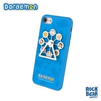 

Рок (ROCK) Apple 8/7 Mobile Shell Doraemon Борьба с ободком Кожаный чехол Подставка iPhone8 / 7 Мультфильм Hard Shell 4.7 Дюймовый синий
