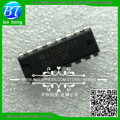

50PCS CD4027BE DIP-16 CD4027B CD4027 DIP free shipping New Original