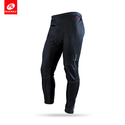 

NUCKILY Men's Winter Bicycle Pants Water Resistant and Windproof Outdoor Breathable Polyester Durable Fabric Cycling Sports Tights