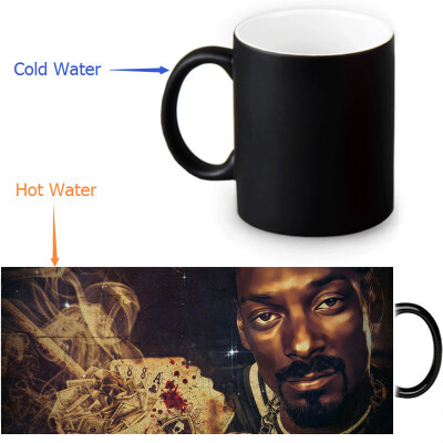 

Snoop Doggy 350ml12oz Heat Reveal Mug Color Change Coffee Cup Sensitive Morphing Mugs Magic Mug Milk Tea Cups