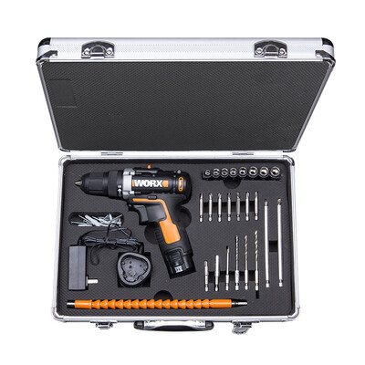 

WORX Lithium Drill Toolbox WX1284 Multi-function Rechargeable Hand Drill Electric Screwdriver Household Hardware Woodworking Power Tool Set