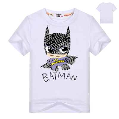 

3-13years Малыш Мальчики Little Batman майка Летние новые дети хлопка Дети Шорты Baby Boys Girls Super Hero tops tees t shirt
