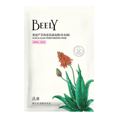 

BEELY Aloe Seaweed Moisturizing Mask Beishui Run 1 piece moisturizing oil control acne shrinks smooth&firm pores