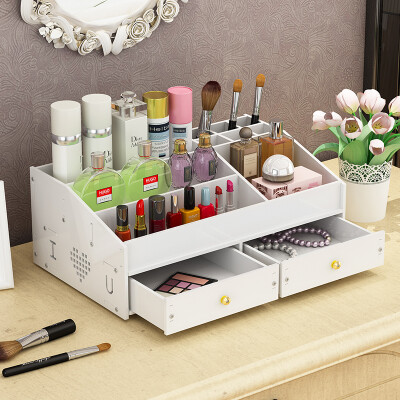 

Everything good large cosmetic storage box plastic finishing home skin care dressing table storage mask storage shelf JD-P02