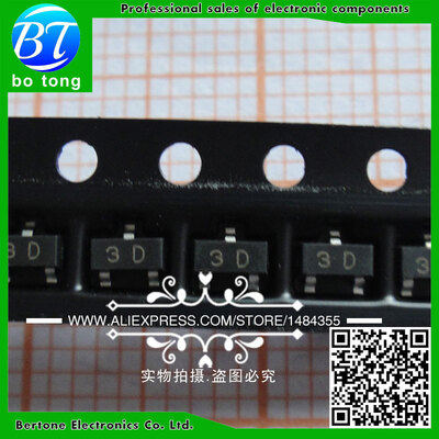 

50PCS New MMBTA44LT1G MMBTA44 200MA 400V Marking code 3D NPN transistor SOT23