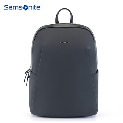 

Samsonite City Casual Simple Fashion Computer Bag with Leather Backpack Women BC709001 Black