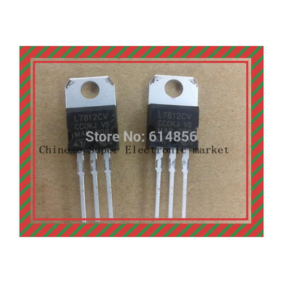 

100pcs L7812 7812 TO-220 Voltage Regulator IC + 12V 1.5A
