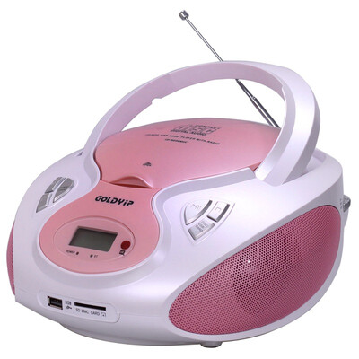 

Gold (GOLDYiP) CD-9236MUC мини-стерео многофункциональный цифровой CDMP3 плеер защита окружающей среды без излучения hi-fi аудио USB SD-карта FM-радио розовый