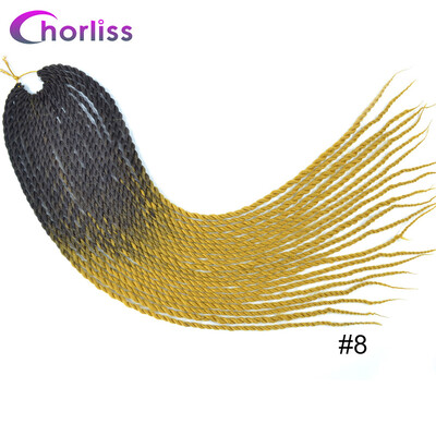 

Chorliss 24"Soft Crochet Braids Black Brown Synthetic Hair Braiding Hair Senegalese Twist Kanekalon Hair Extenstion Mint Green